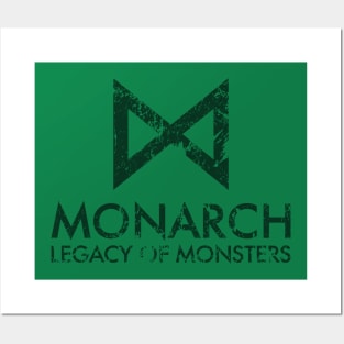 Monarch: Legacy of Monsters titles (black & weathered) Posters and Art